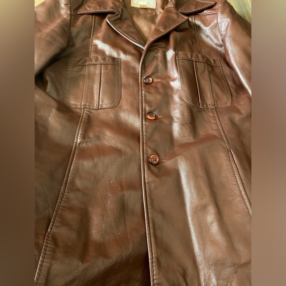 Vintage 70’s Men’s Sears Leather Jacket - Picture 3 of 16